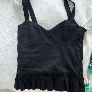 Zara black corset top